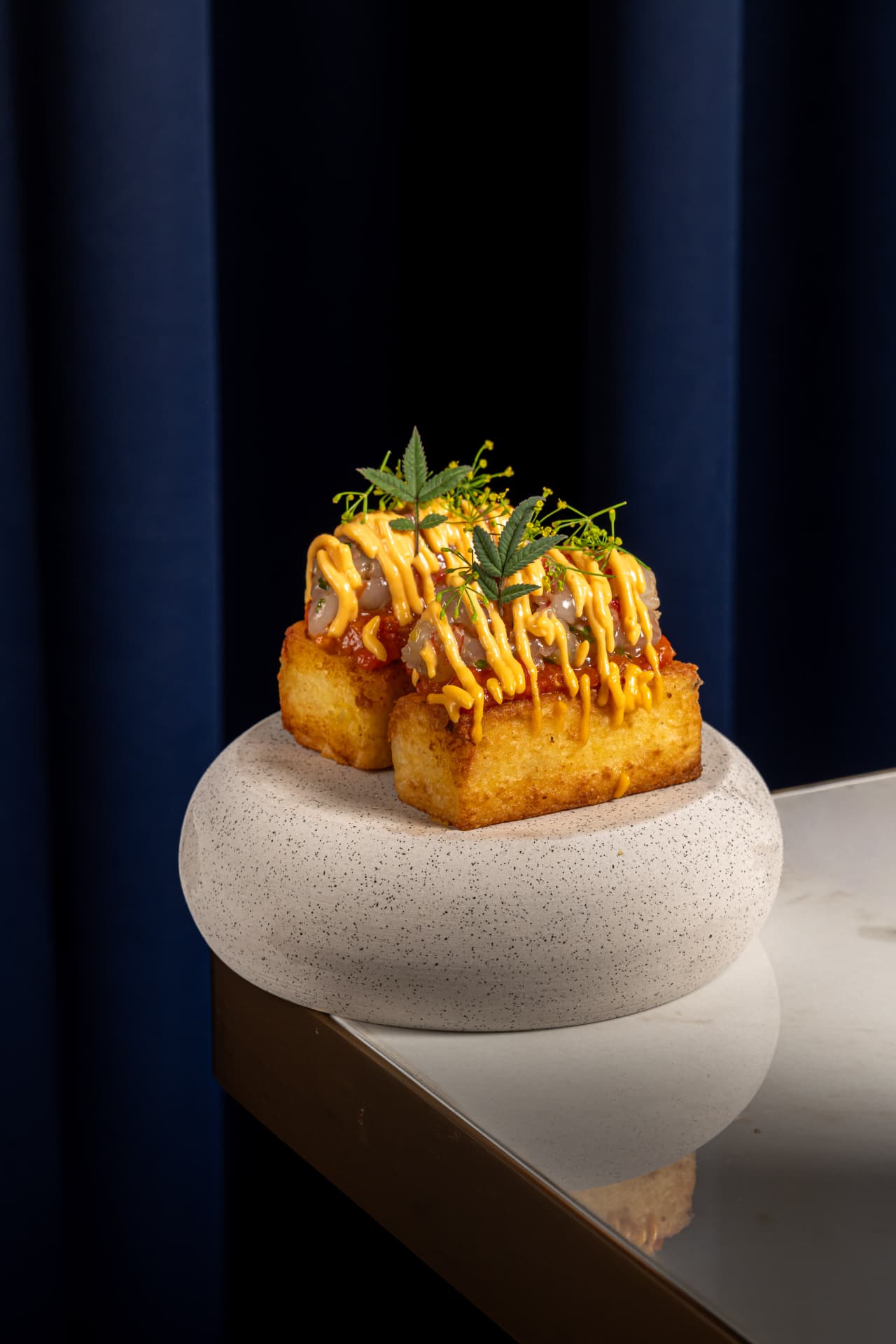 Prawn Tartare & Crispy Polenta